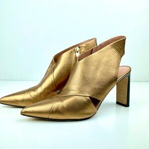 Sigerson Morrison Metallic Leather Heels Size 8.5